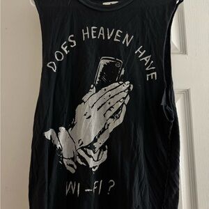 UNIF Black Tank with Eye Graphic